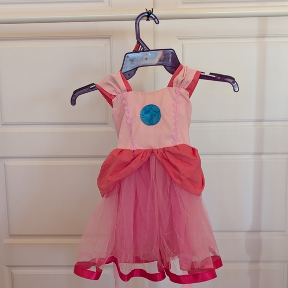 Peach Dress Costume Toddler 18-24M Super Mario Bros Movie - Picture 3 of 6
